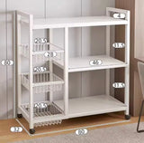 Multilayer Storage Rolling Cart, Moveable Kitchen Storage Rack With Baskets, Multifunctional Kitchen Organizer