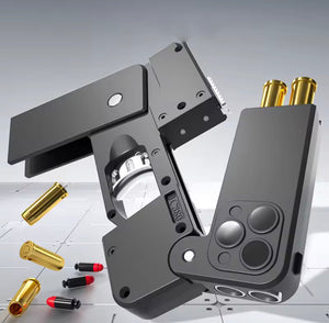 Folding Mobile Soft Bullet Gun Toy, Creative Mobile Phone Deformation Pistol Toy, Kids Pistol Toy, Creative Mobile Phone Bullet Gun