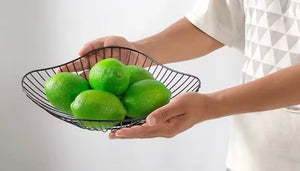 Metal Fruit Basket, Metal Wire Storage Bowl, Dining Table Storage Dish
