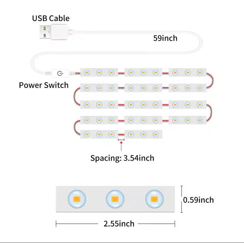 LED Strips Light, LED Makeup Mirror Light, USB LED Vanity Dim Lights, Dressing Table LED Lights, Vanity Mirror Light