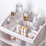 Transparent Beauty Counter, Desktop Sundries Storage Box, Dressing Table Storage Rack, Multifunction Desktop Drawer Jewelry Makeup Holder, Four Layer Three Drawer Plastic Box