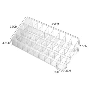 Lipstick Display Stand Holder, Acrylic Lipstick Storage Box, Acrylic Makeup Organizer, Desktop Lipstick Display Storage Box, Cosmetic Nail Polish Storage Rack, Desktop Dressing Table for Lip Glaze Brushes Bottles