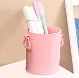 Portable Retro Style Pen Holder, Makeup Brush Holder Organizer, Mini Creative Office Storage Pen Holder, Pencil Bucket Organizer Container