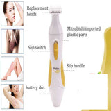 Cell Operated Hair Clipper Trimmer, Painless Eyebrow Epilator, Body Shave Razor, Portable Facial Body Hair Remover