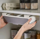 Under Shelf Spice Organizer with 6 Bottles, Kitchen Seasoning Bottle Storage Rack, Self-Adhesive Spice Rack Organizer