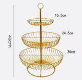 3 Layer Retro Style Fruit Basket, Countertop Metal Fruit Basket, Decoration Fruit Rack, Kitchen Fruit Basket Rack