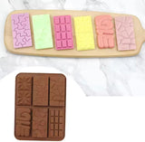 6 Grids Mini Rectangular Silicone Chocolate Mold, Easy Release Rectangle Chocolate Mold, Non Stick Silicone Mold