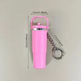 New Mini Stanley Keychain, Colorful Mini Tumbler Keychain, Tumbler Keychain For Handbag