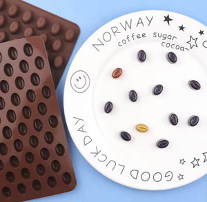 Coffee Beans Shaped Silicone Chocolate Mold, Mini Chocolate Coffee Bean Silicone Mold, Cookies Decorating Tools