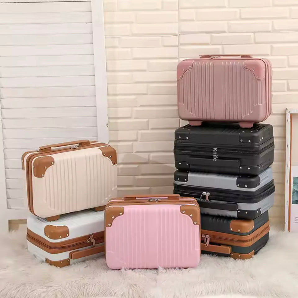 Mini Travel Cosmetic Suitcase, Mini Hand Luggage Organizer, Small Travel Suitcase For Makeup Organizer, Travel Essential Bag