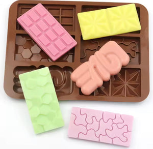 6 Grids Mini Rectangular Silicone Chocolate Mold, Easy Release Rectangle Chocolate Mold, Non Stick Silicone Mold