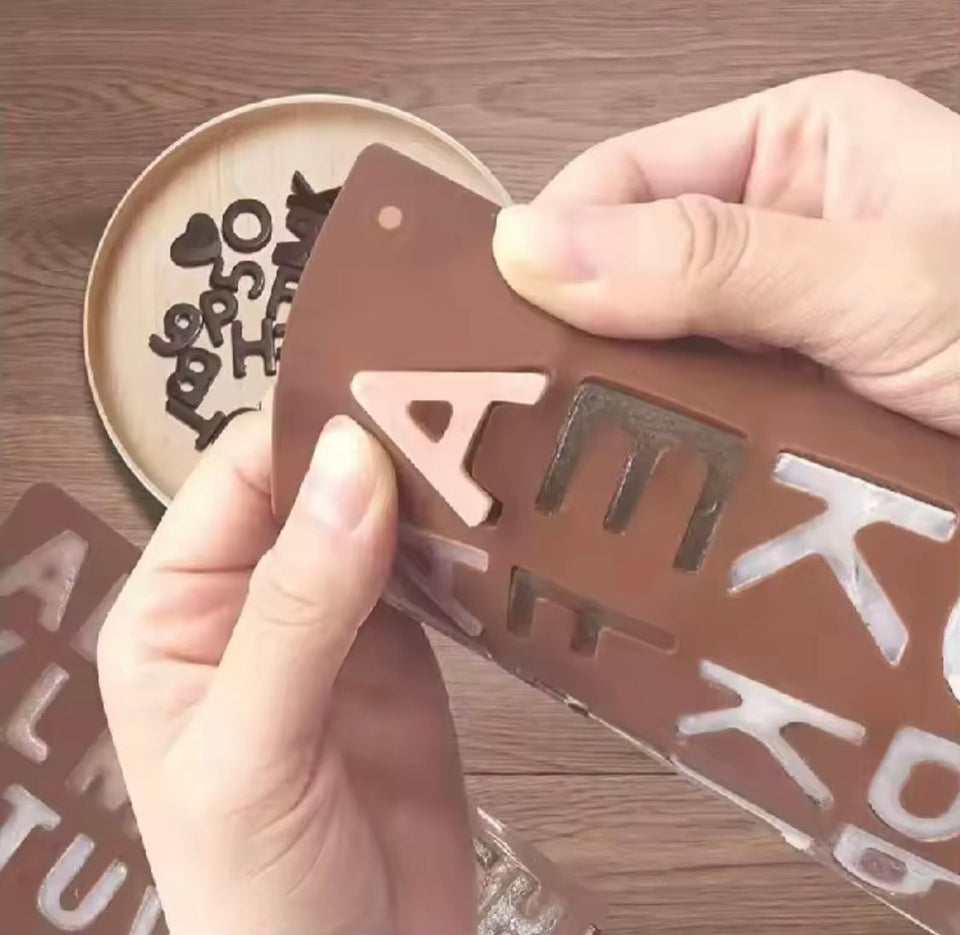 3D DIY Silicone Alphabet Number Chocolate Mold, Cake Decoration Tools