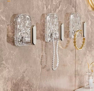 Multifunctional Transparent Wall Hook, Wall Mounted Self Adhesive Storage Hook, Punch-Free Waterproof Coat Hanger Hook