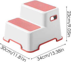Kids Washbasin 2 Step Stool, Baby Hand Wash Step Stool, Kids Toilet Foot Step Stool, Dual Purpose Climbing Step Stool