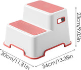 Kids Washbasin 2 Step Stool, Baby Hand Wash Step Stool, Kids Toilet Foot Step Stool, Dual Purpose Climbing Step Stool