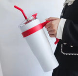 40oz Insulated Gradient Tumbler With Lid, Stainless Steel Car Mug With Straw, Stainless Steel Vacuum Insulated Car Mug