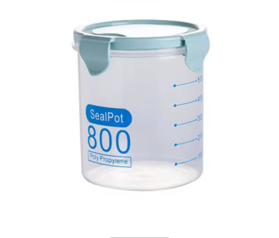 Plastic Transparent Airtight Jar, Transparent Plastic Cereal Cans, Kitchen Multigrain Sealed Jars, Refrigerator Storage Organizer