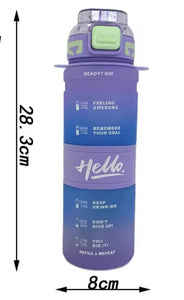Portable Back Strap Water Bottle, Leak Proof Plastic Water Bottle, Kids Water Bottle