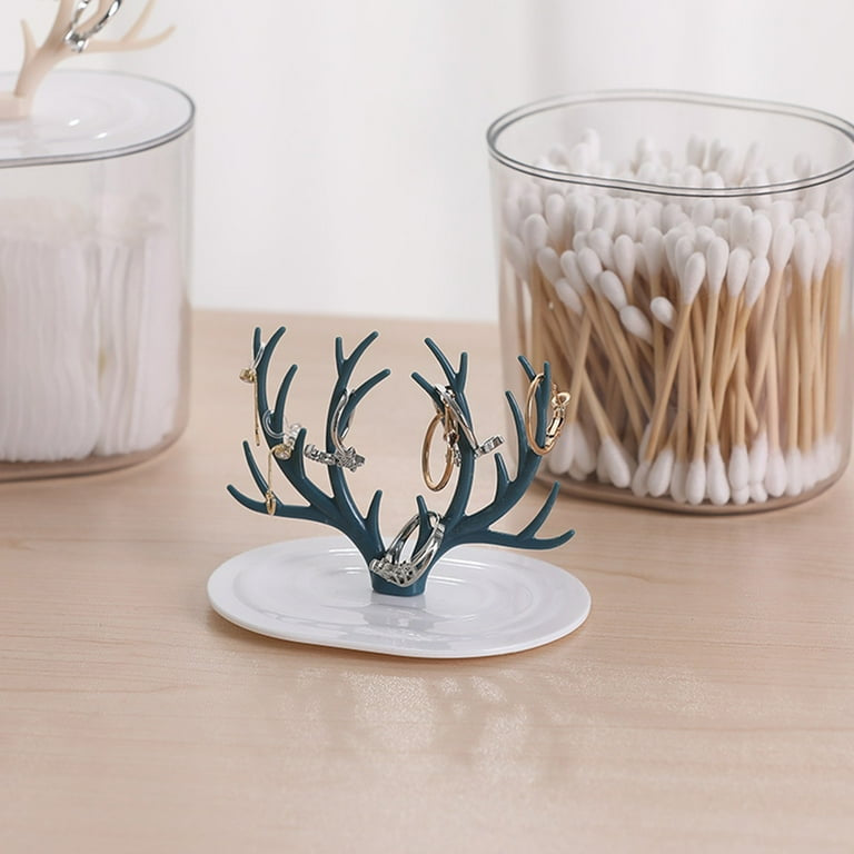 Creative Antler Cotton Swabs Container, Creative Jewelry Holder Organizer Box, Cotton Pad Q-Tip Organizer