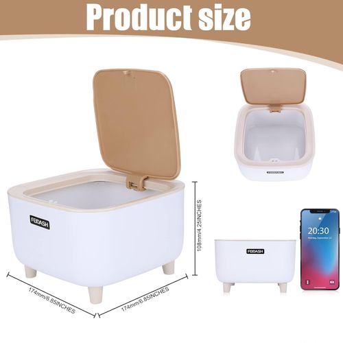 Nordic Press Desktop Trash Can, Creative Desktop Dust Bin, Bedroom Bedside Trash Can With Lid