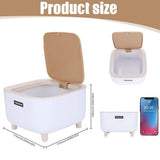 Nordic Press Desktop Trash Can, Creative Desktop Dust Bin, Bedroom Bedside Trash Can With Lid