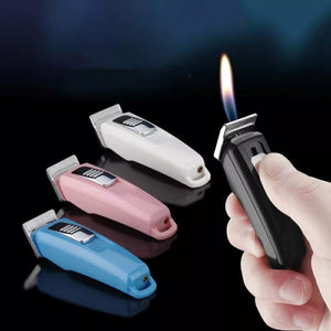 Creative Trimmer Shape Lighter, Hair Clippers Mini Lighter, Butane Gas Cigar Lighter, Men's Smoking Accessories