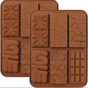 6 Grids Mini Rectangular Silicone Chocolate Mold, Easy Release Rectangle Chocolate Mold, Non Stick Silicone Mold