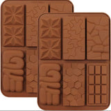 6 Grids Mini Rectangular Silicone Chocolate Mold, Easy Release Rectangle Chocolate Mold, Non Stick Silicone Mold