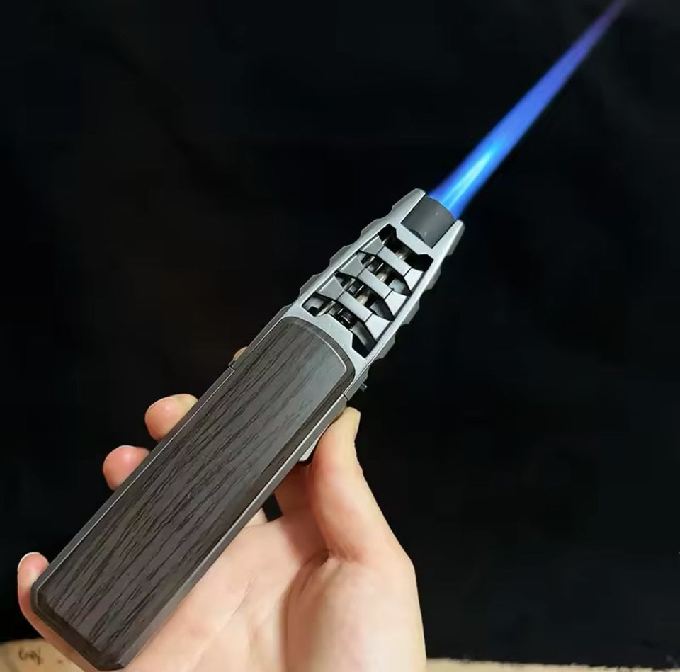 Inflatable Windproof Lighter, New Style Kitchen Lighter, Cigar Jet flame Lighter, New Design Lighter With Torch, Metal Outdoor BBQ Lighter