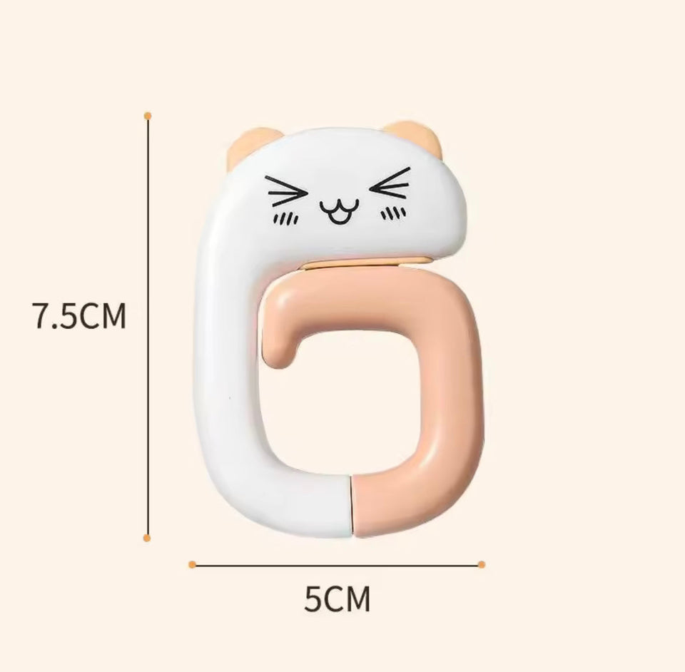 Cartoon Shape Portable Bag Hook, Bracket Punch Free Hooks, Weight Bearing Desktop Hooks, Foldable Cartoon Animal Hooks
