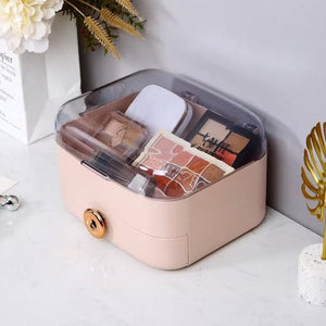 Cosmetic Display Case With Cover, Makeup Storage Box, Makeup Display Case With Drawers