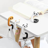 Cartoon Shape Portable Bag Hook, Bracket Punch Free Hooks, Weight Bearing Desktop Hooks, Foldable Cartoon Animal Hooks