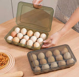 15 Grids Egg Storage Box, Refrigerator Egg Organizer, Egg Storage Tray, Portable Eggs Dispenser
