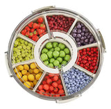 Multi Grids Seasoning Storage Box, Transparent Divided Serving Tray With Lid, Fruits Nuts Candy Spice Storage Box, Snack Container