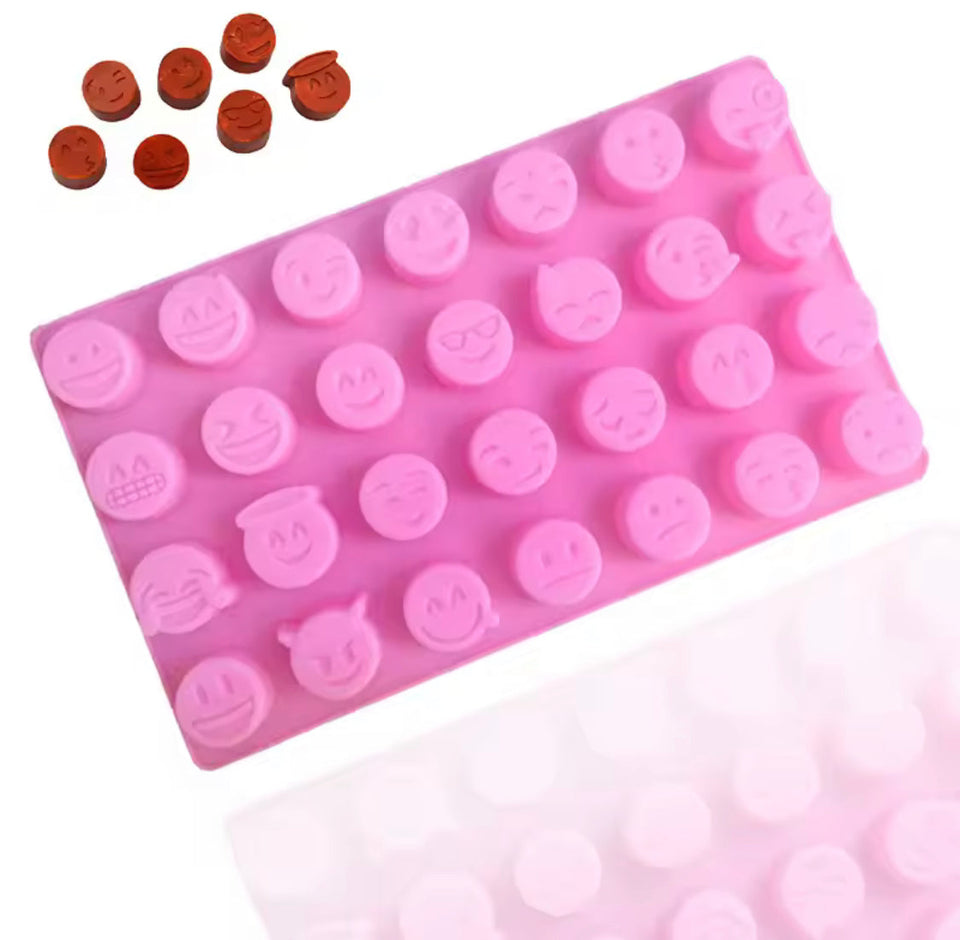 Smiley Shape Silicone Chocolate Mold, Cake Decorating Tools, Silicone Emoji Chocolate Molds