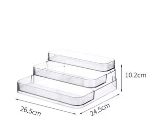 3 Tier Acrylic Desktop Perfume Shelf, Kitchen Seasoning Organizer Box, Multi Layer Vanity Countertop