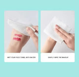 70pcs Disposable Face Towel, Makeup Removing Soft Wipes, Dry Cleanser Towelettes