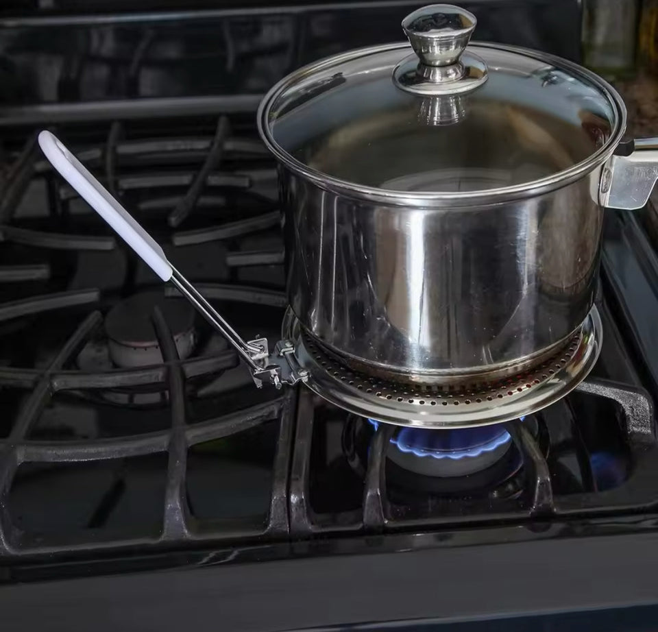Multipurpose Stainless Steel Stove Heat Diffuser, Foldable Kitchen Stove Flame Guard Simmer Plate, Durable Gas Stove Anti Scalding Mat