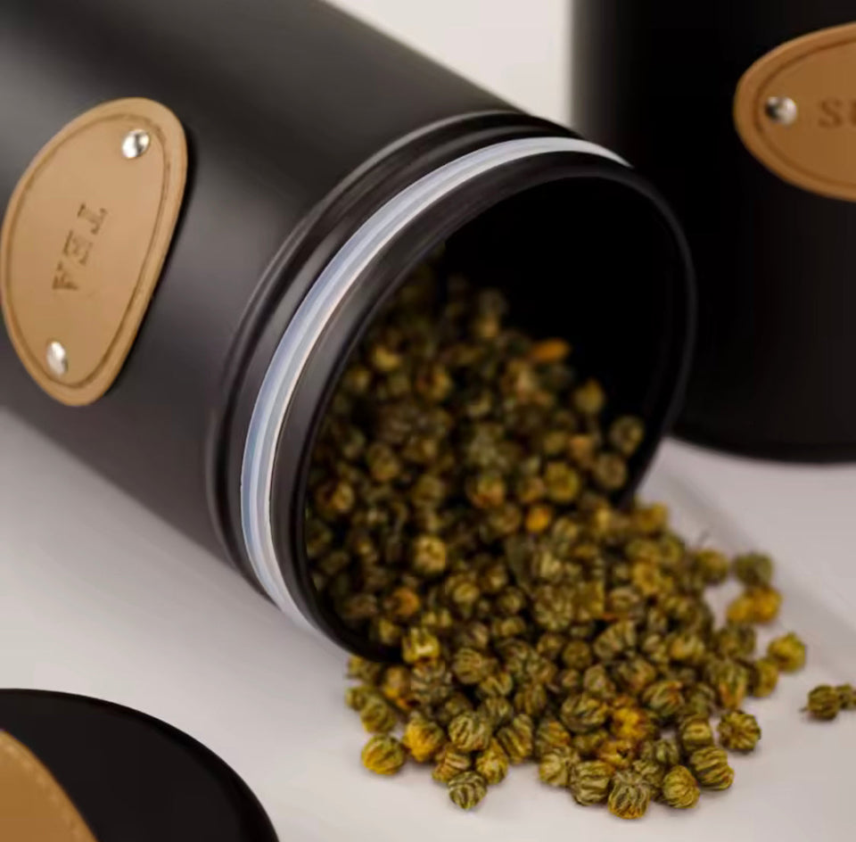 3pcs Reusable Spice Storage Jar With Lid, Moisture Proof Kitchen Storage Airtight Cans, Coffee Beans Tea Snacks Sealed Container, Seasoning Bottle Spice Jars, Stainless Steel Kitchen Storage Pots