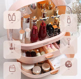 Desktop Cosmetics Storage Box With Drawers, Makeup Sundries Storage Organizer, Cosmetic Display Case, Dust Proof Storage Rack
