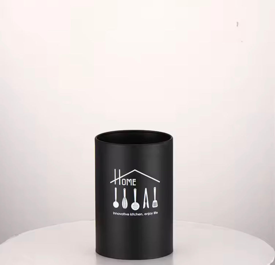 Metal Design Chopstick Holder, Creative Kitchen Tableware Spoon Holder, Chopstick Storage Barrel