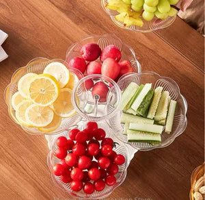 Multilayer Rotating Display Stand, Cakes Snacks and Fruits Stand, 3 Tier Fruit Plate, Stable Modern Dried Fruit Plate