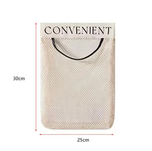 Hanging Storage Mesh Bag, Plastic Shopping Bags Dispenser, Wall Mounted Mesh Storage Bag, Hanging Garbage Bag Holder