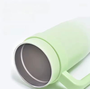40oz Insulated Gradient Tumbler With Lid, Stainless Steel Car Mug With Straw, Stainless Steel Vacuum Insulated Car Mug