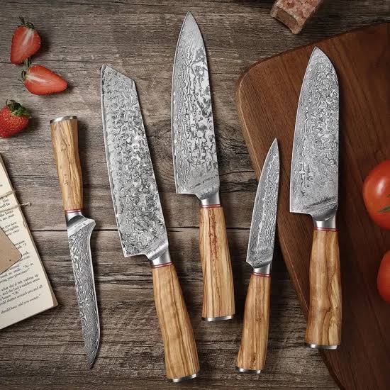 6pcs Kitchen Knives Set, Premium Quality Fruit And Vegetable Knife, Kitchen Cutlery Set, Premium Steak Cutting Knife