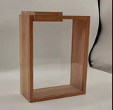 Wooden Cereal Storage Jar, Grain Food Bamboo Storage Container, Kitchen Food Storage Box Organizer