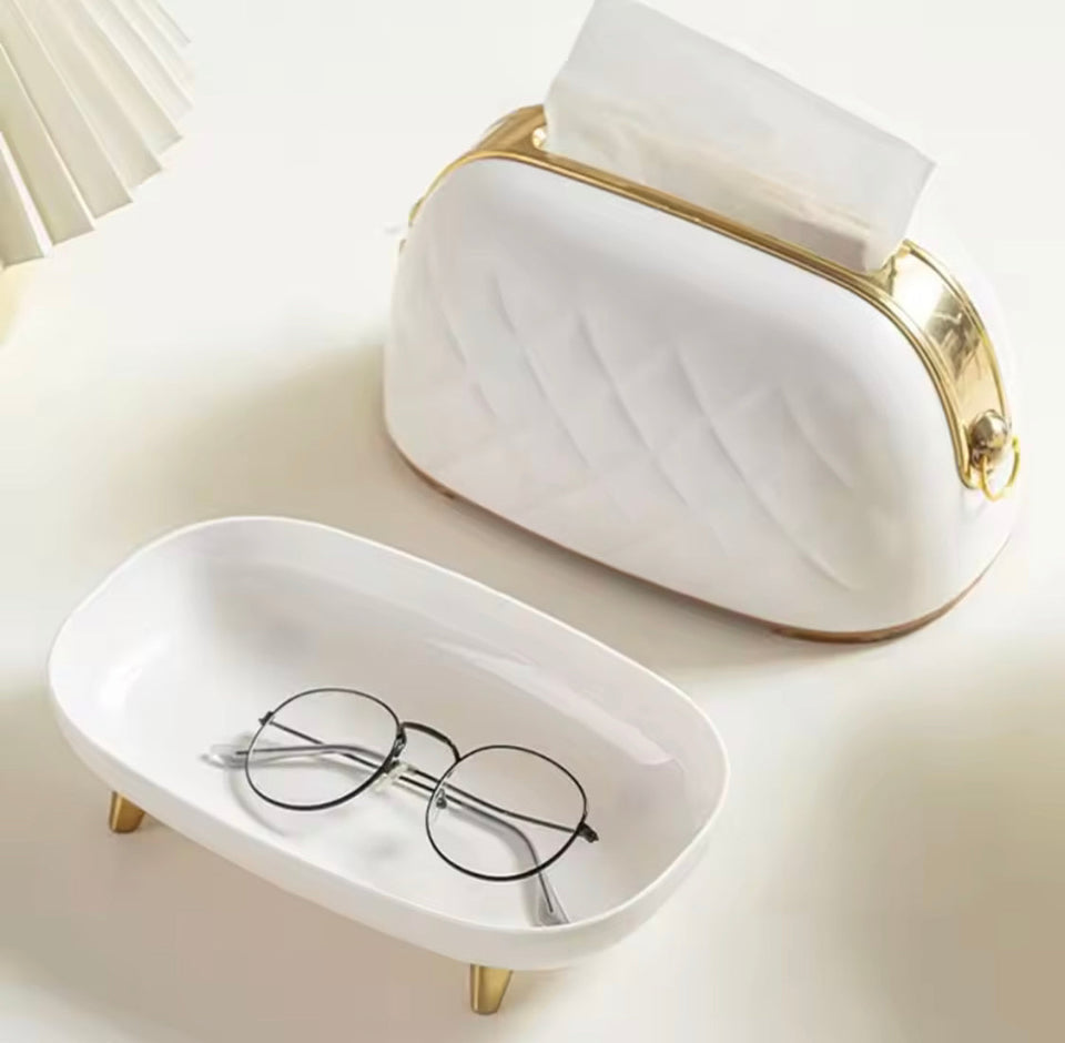 Hand Bag Style Tissue Box, Large Capacity Napkin Holder, Living Room Tissue Dispenser