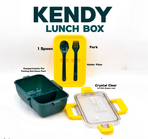 Portable Rectangle Lunch Box With Spoon And Fork, Kids School Lunch Box, Multipurpose Durable Food Case, Snack Food Storage Container