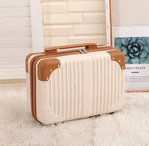 Mini Travel Cosmetic Suitcase, Mini Hand Luggage Organizer, Small Travel Suitcase For Makeup Organizer, Travel Essential Bag