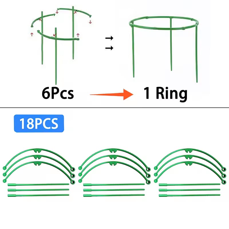 Garden Plant Support Stakes, Stackable Plastic Plant Support, Flower Support Stack For Outdoor And Indoor